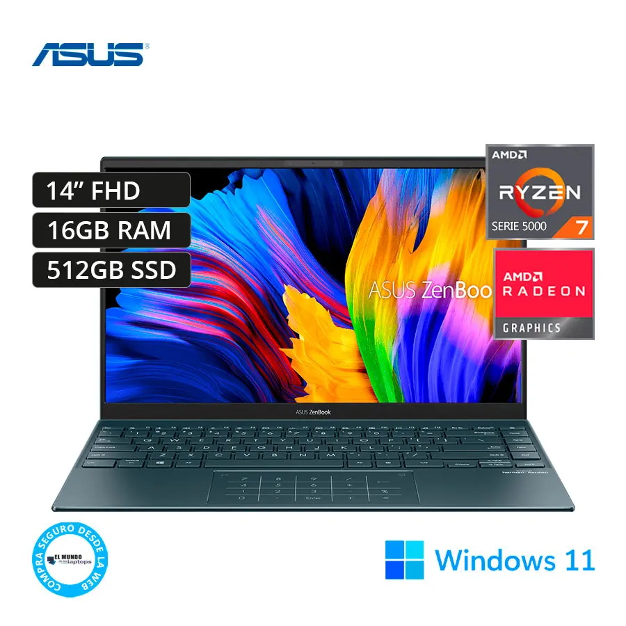 Asus ZENBOOK 14 UM425QA Ryzen 7-5800H, 16GB RAM, 512GB SSD, 14