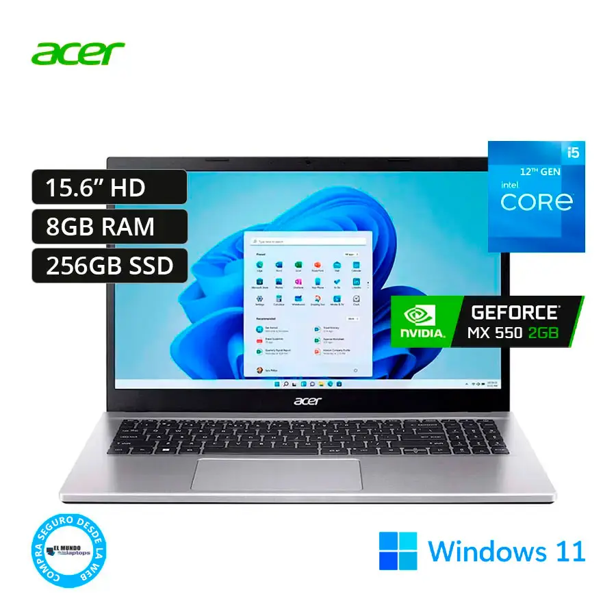 Acer Aspire A315-59G-514E Core i5-1235U, 8GB RAM, 256GB SSD, MX
