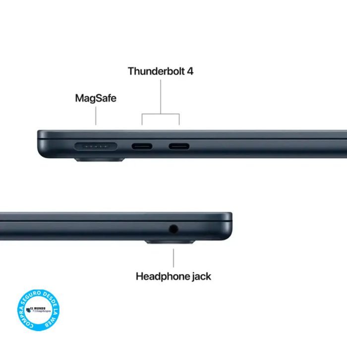 Macbook Air 13 Chip M4, 16GB RAM, 256GB SSD, 13.6″ Retina, Midnight - Imagen 3