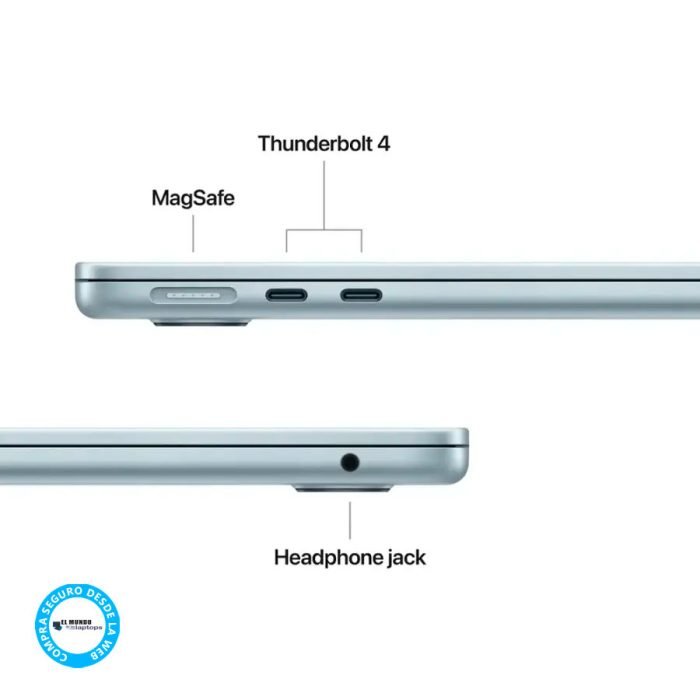 Macbook Air 13 Chip M4, 16GB RAM, 256GB SSD, 13.6″ Retina, Sky Blue - Imagen 3
