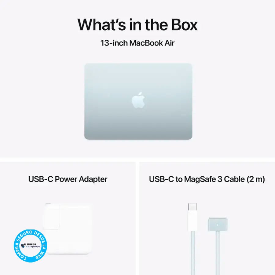Macbook-Air-13-Sky-Blue-3 Macbook Air 13 Chip M4, 16GB RAM, 256GB SSD, 13.6″ Retina, Sky Blue - Imagen 4