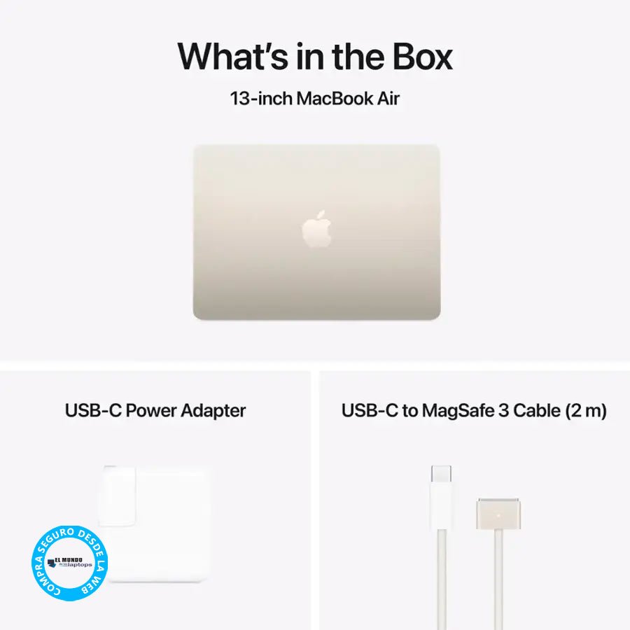 Macbook-Air-13-Starlight-3 Macbook Air 13 Chip M4, 16GB RAM, 256GB SSD, 13.6″ Retina, Starlight - Imagen 4