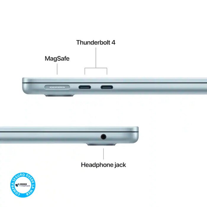 Macbook Air 13 Chip M4, 16GB RAM, 512GB SSD, 13.6″ Retina, Sky Blue - Imagen 3
