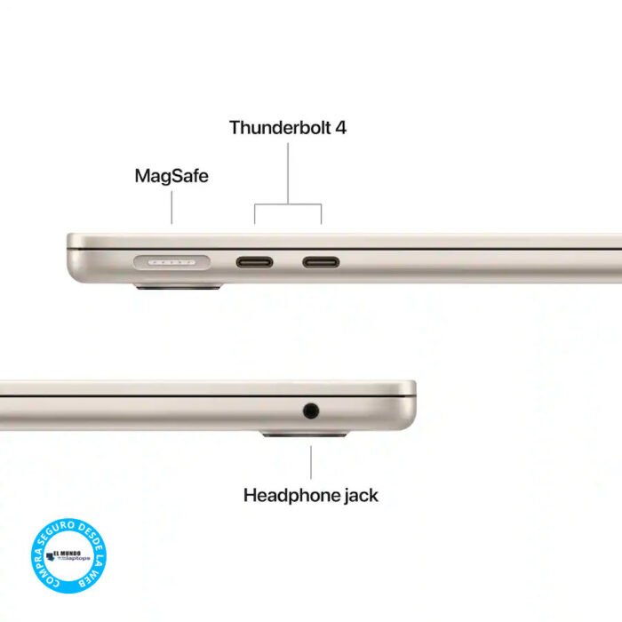 Macbook Air 13 Chip M4, 16GB RAM, 512GB SSD, 13.6″ Retina, Starlight - Imagen 3