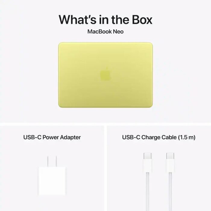 MacBook Neo 13 Chip A18 Pro, 8GB RAM, 256GB SSD, 13″ Retina, Citrus - Imagen 3