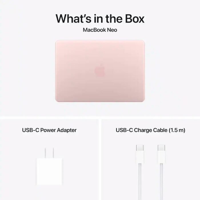MacBook Neo 13 Chip A18 Pro, 8GB RAM, 512GB SSD, 13″ Retina, Blush - Imagen 3