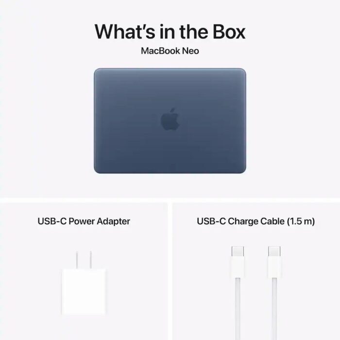 MacBook Neo 13 Chip A18 Pro, 8GB RAM, 512GB SSD, 13″ Retina, Indigo - Imagen 3