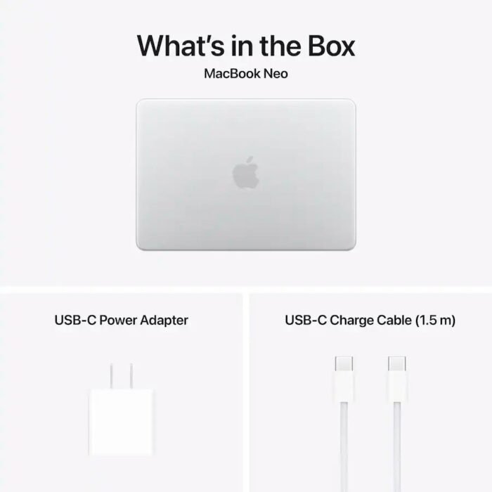 MacBook Neo 13 Chip A18 Pro, 8GB RAM, 512GB SSD, 13″ Retina, Silver - Imagen 3